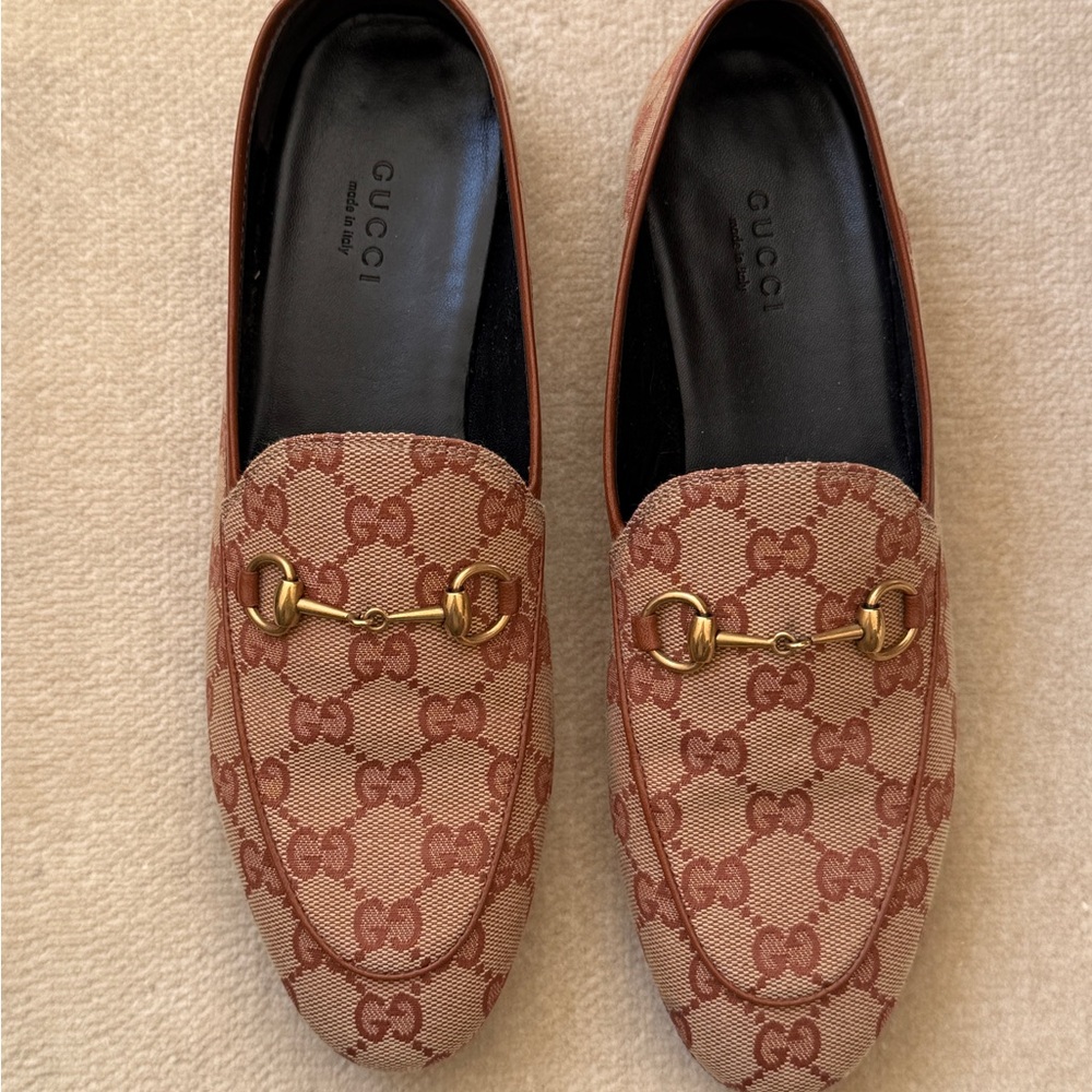 Gucci Jordan cloth Horsebit Loafers GG monogram